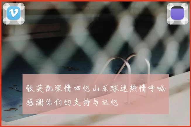 张英凯深情回忆山东球迷热情呼喊感谢你们的支持与记忆