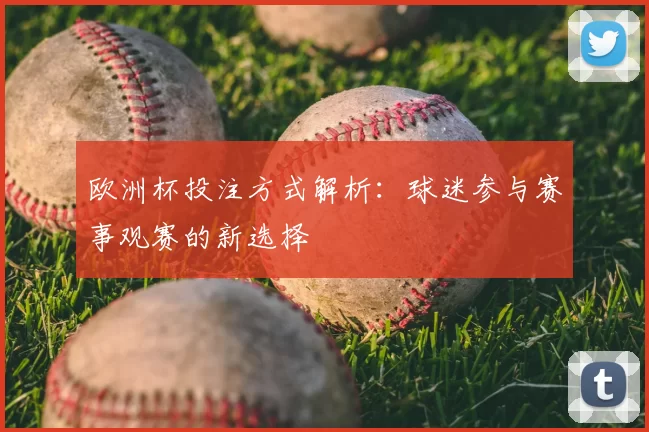 欧洲杯投注方式解析:球迷参与赛事观赛的新选择
